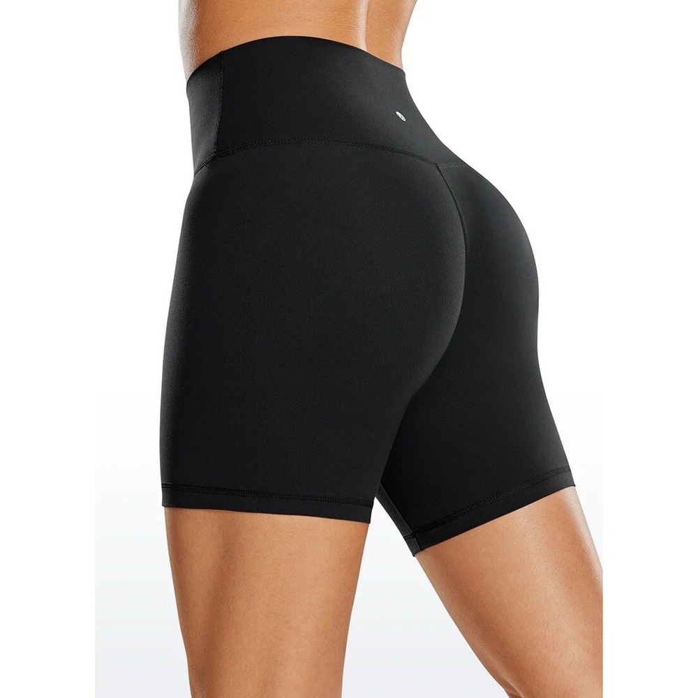 CRZ YOGA ButterLuxe Womens Biker Shorts 6 Inches High Waisted Yoga Shorts